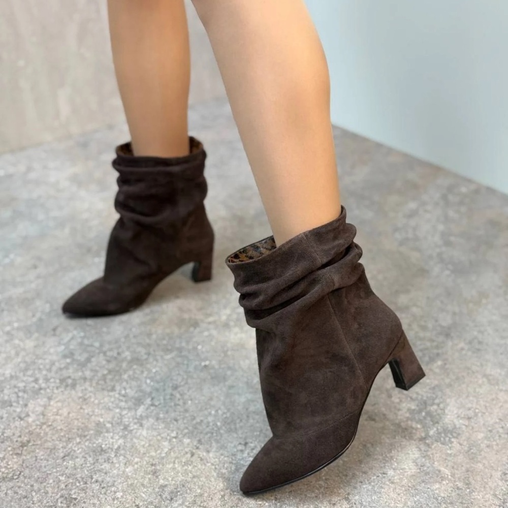 Andiamo Brown Suede Ankle Boots